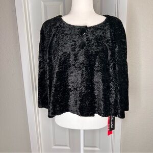 Connected VTG Crushed Velvet Victorian WhimsiGoth Steampunk Boxy Flowy Cape